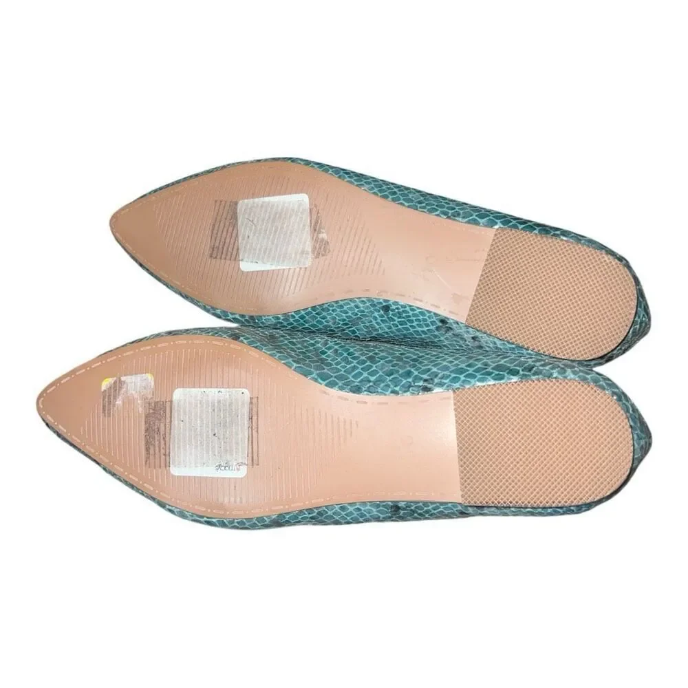 ✨7 For All Mankind Nelly Snakeskin Pointed Toe Sz 10 Flats✨